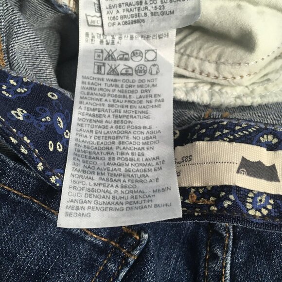 Levi's Jeans Womens 27x32 Dark Blue 525 Perfect Waist Straight Leg Denim sz 4 M - Picture 16 of 16